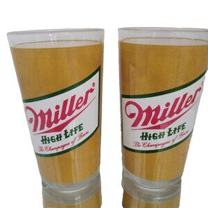 Vtg.Miller High Life The Champagne Of Beer Drinking Glass 5" New